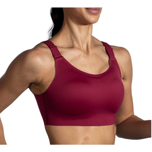 Brooks Sports Bra Womens Size 32C Dare Scoopback Run 2.0 Razzmatazz Quartz - Picture 1 of 14
